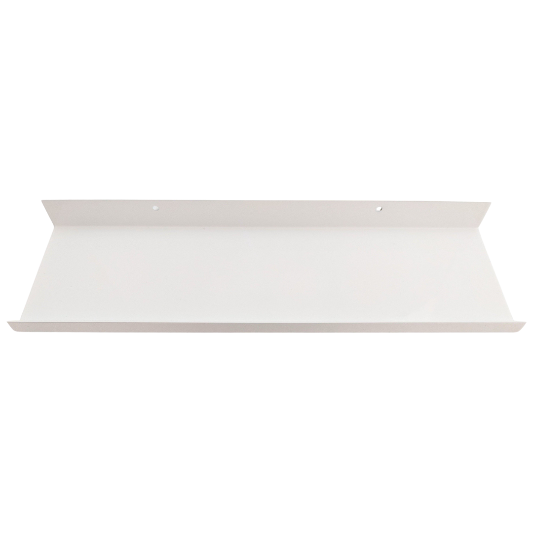 Cascade Manufacturing white picture ledge. Made in powder coated stainless steel